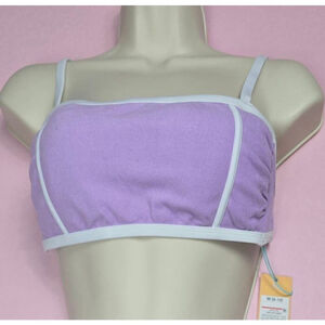 Kona Sol Terry Cloth Bandeau Bikini Top Medium 8-10